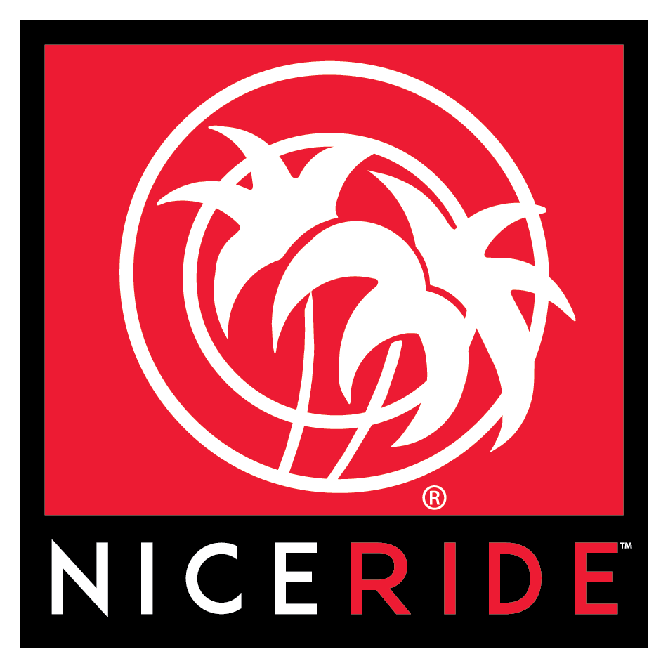 Niceride logo featuring palm trees with a festive background for Christmas greetings.