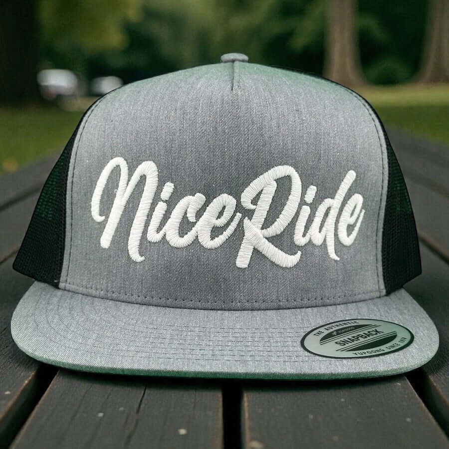 NICERIDE signature logo embroidered snapback hats premium lifestyle hat collection