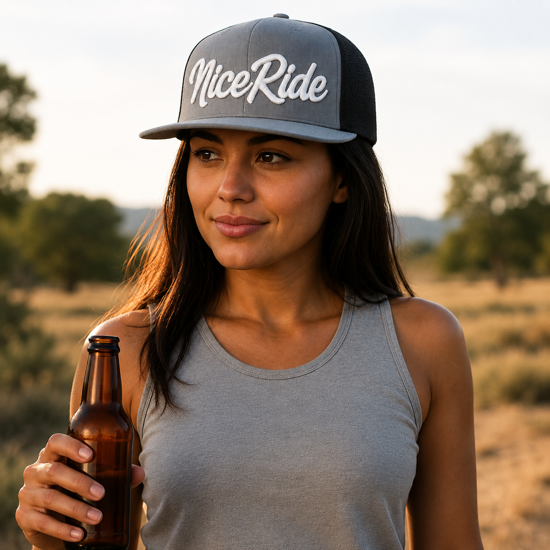 NICERIDE signature logo embroidered snapback hats premium lifestyle hat collection