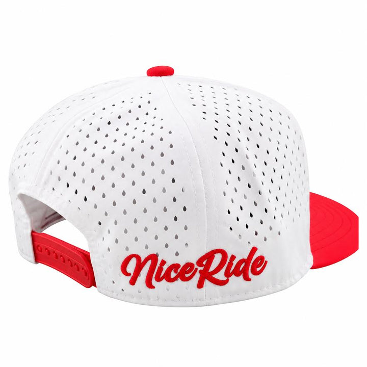 NICERIDE “Captain America” Embroidered 5-Panel Performance Golf Trucker Cap – Waterproof A-Frame Snapback with Laser-Cut Mesh Back