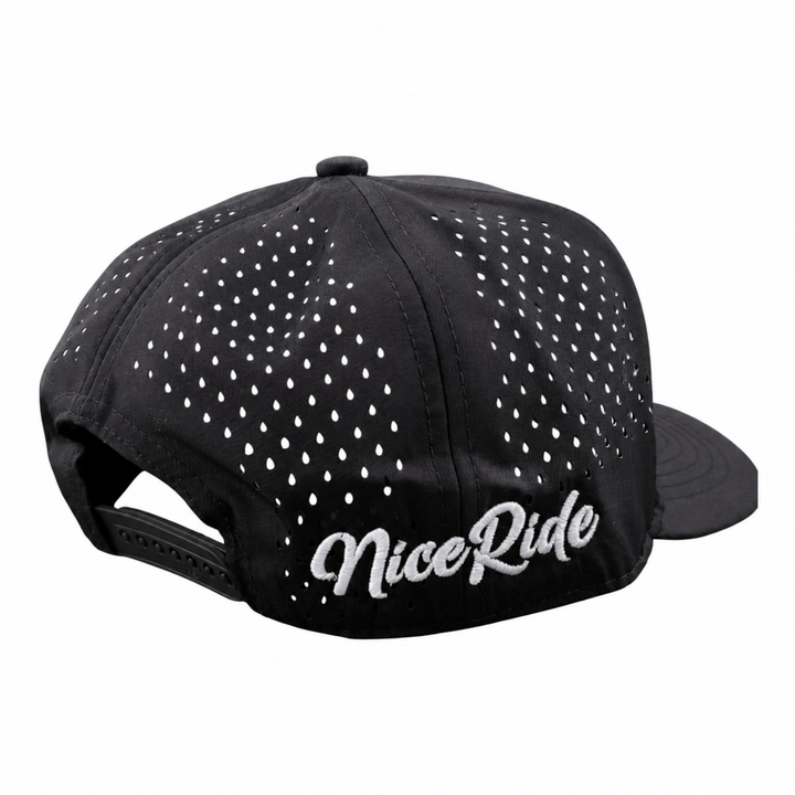 NICERIDE “Captain America” Embroidered 5-Panel Performance Golf Trucker Cap – Waterproof A-Frame Snapback with Laser-Cut Mesh Back