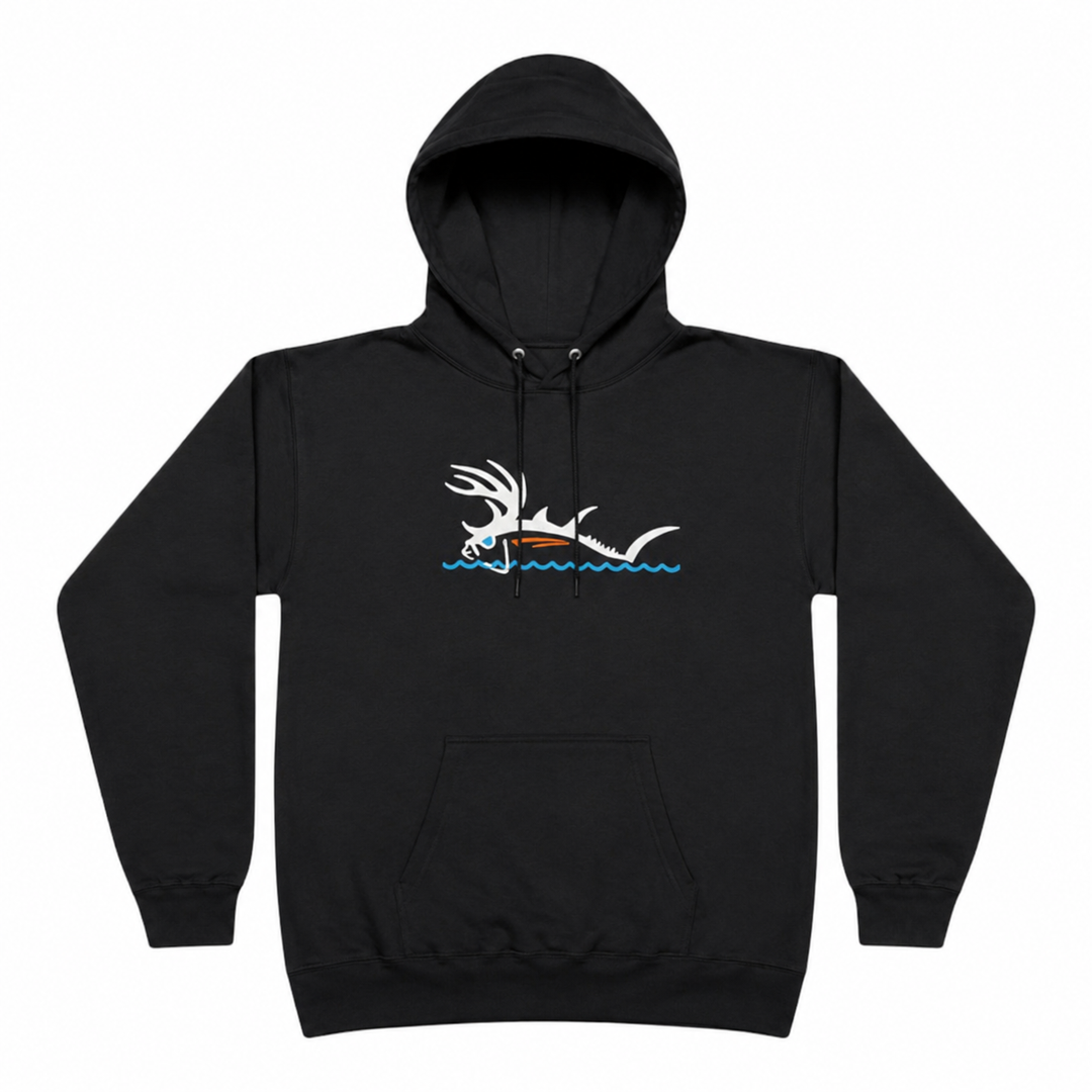 NICERIDE “Buck-Eye Surface” Black Pullover Hoodie – Unisex Hunting &amp; Fishing Outdoor Sweatshirt