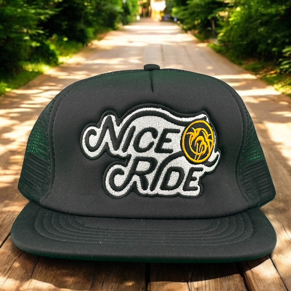 Wild West Foam Trucker Hat featuring NICERIDE logo embroidered on front panel.
