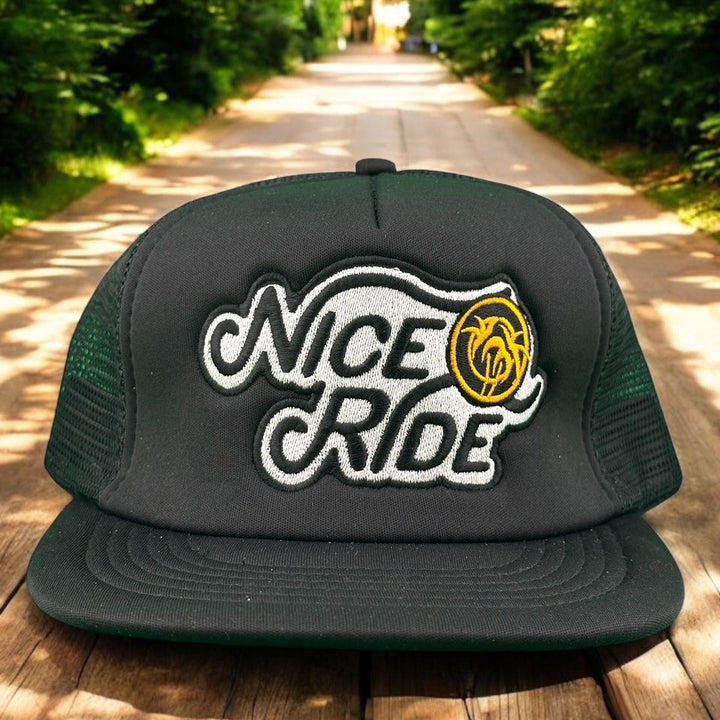Wild West Foam Trucker Hat featuring NICERIDE logo embroidered on front panel.