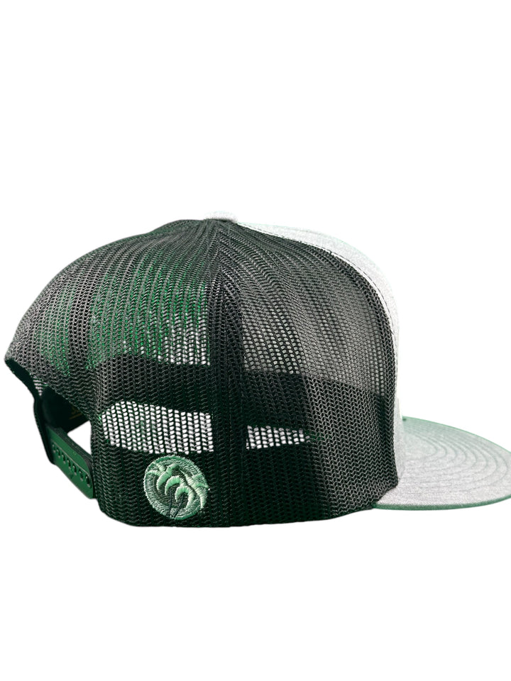 Back view of the Signature adjustable unisex meshback trucker hat featuring the NICERIDE Palm logo.