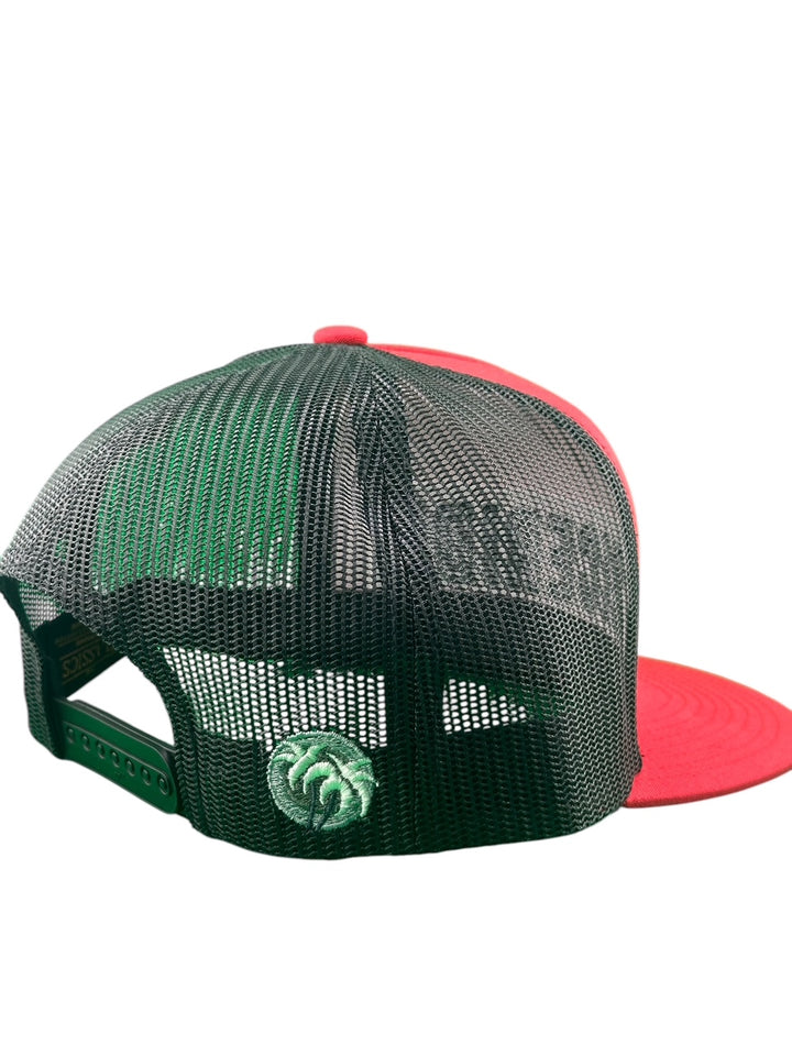 Back view of the Influencer unisex adjustable trucker hat, showing the NICERIDE logo and mesh design.