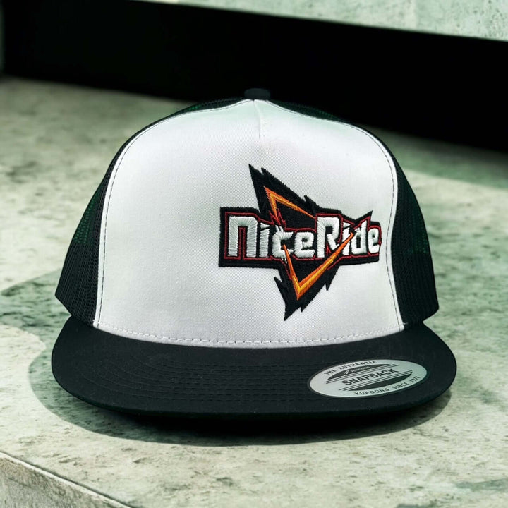 NICERIDE Crack unisex trucker hat 6006 featuring bold logo on a snapback baseball cap.