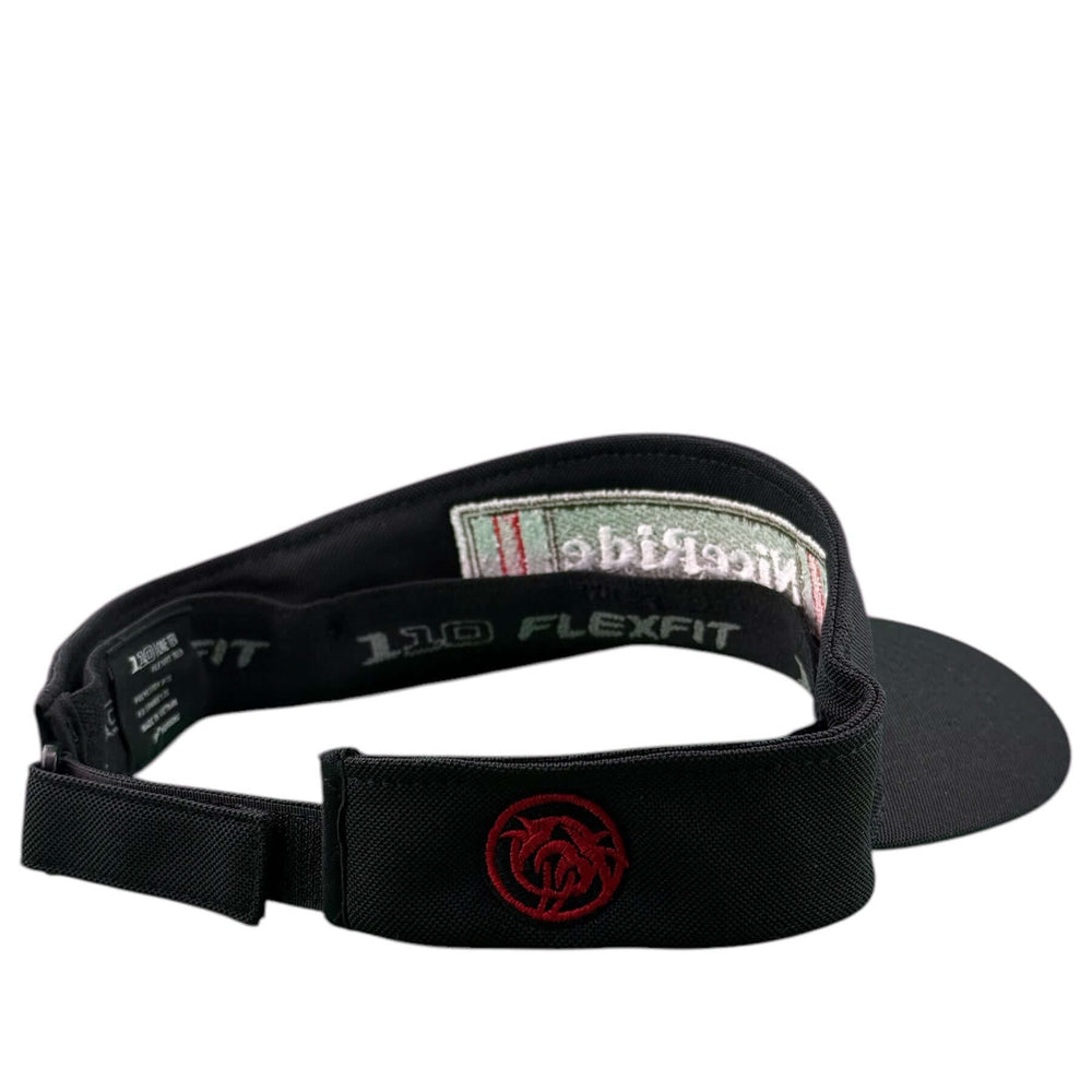 Back view of the NICERIDE "Dustin" unisex adjustable golf visor with Flexfit® design.