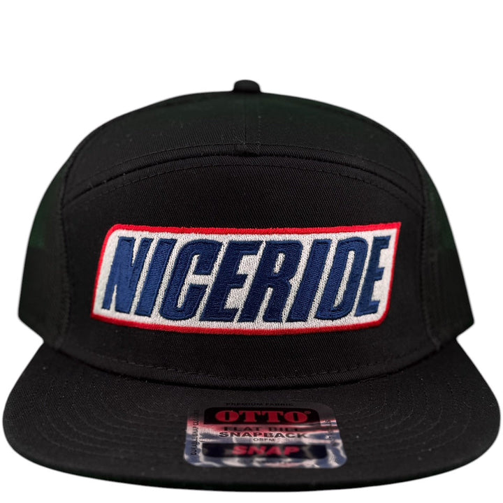 NICERIDE Better Frozen Otto seven-panel adjustable snapback hat in black with embroidered logo.