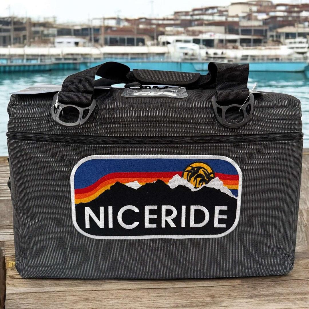NICERIDE Cooler - Black Soft-Sided AO Cooler with Embroidered Logo, Perfect for Keeping Drinks Cold