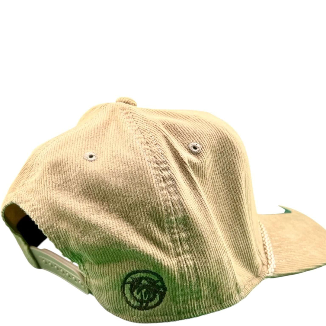 Side view of Niceride "Chapel" Corduroy OTTO CAP 5 Panel Mid Profile Snapback Baseball Cap.