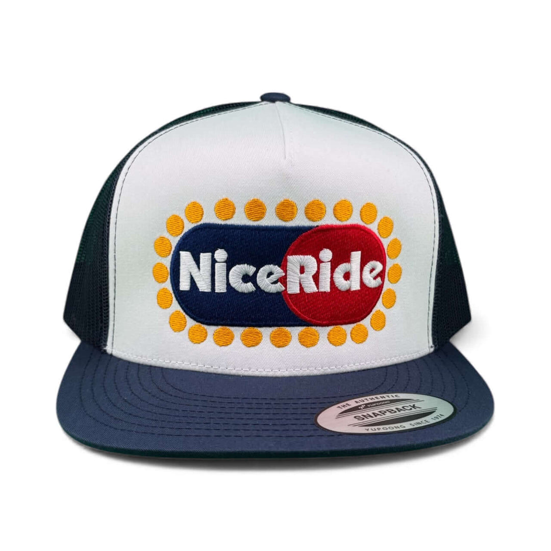 Sicle 6006 Unisex Adjustable Trucker Hat with NiceRide logo embroidery on front panel