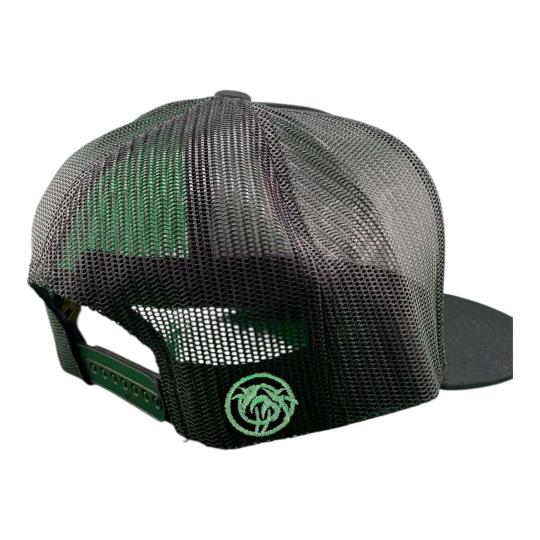 Back view of the NICERIDE "SOARING" Unisex Adjustable Trucker Hat showcasing mesh design and embroidered logo.