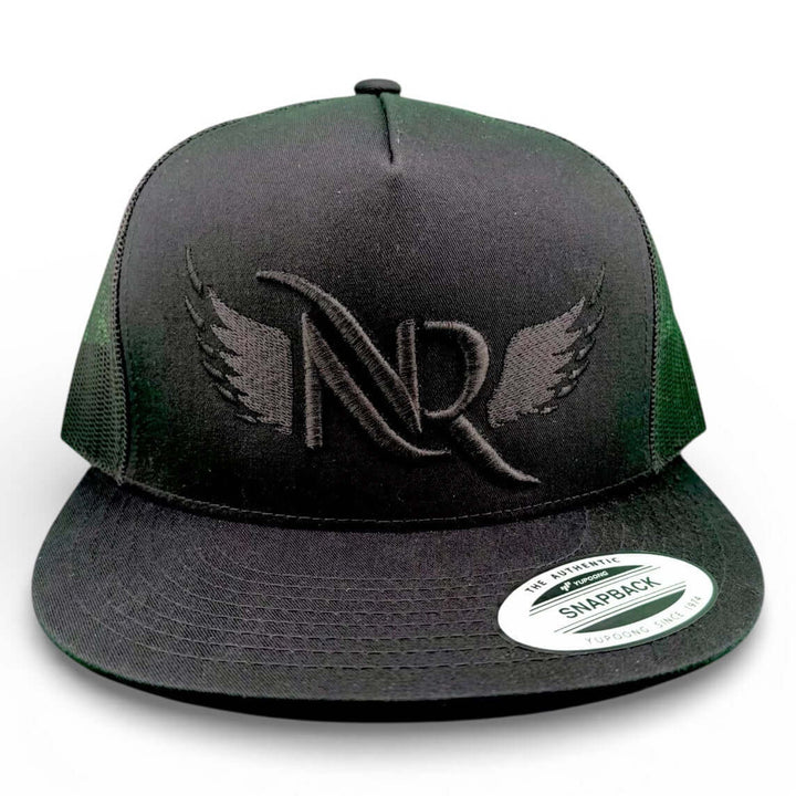 Soaring 3D Black Puff Unisex Adjustable Trucker Hat with NICERIDE logo