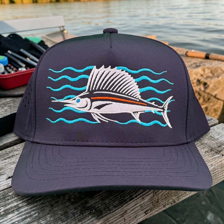 "Catch Series" 5-Panel Performance Trucker Cap – Waterproof A-Frame Fishing Hat