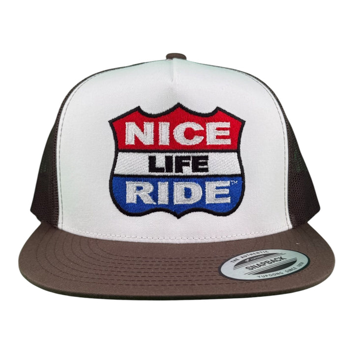 NICERIDE "Prime" Embroidered Classic Snapback Trucker Hat – Structured Baseball Cap Adjustable Snapback, Premium Embroidered Front &amp; Side Palm Logo