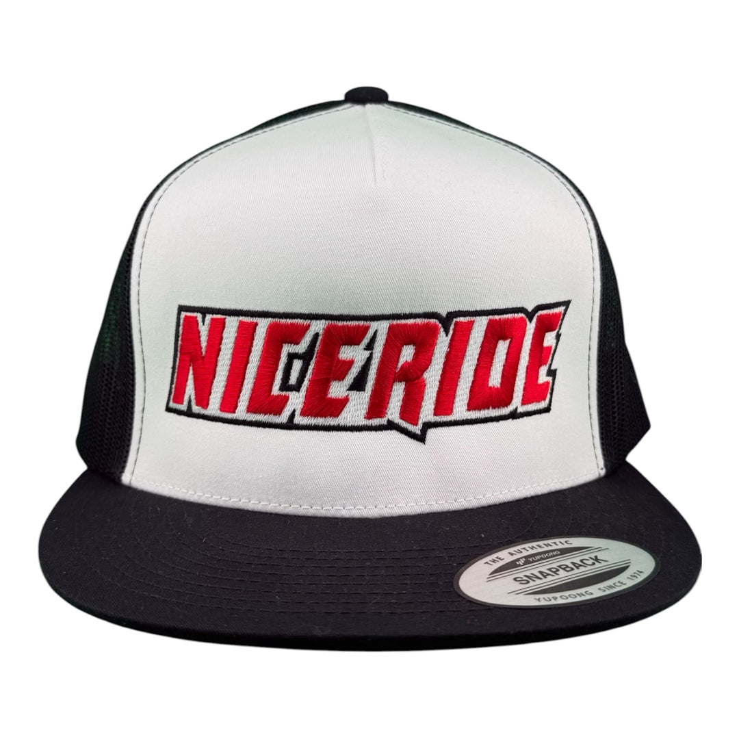 NICERIDE "Salt &amp; Lime" Embroidered Classic Snapback Trucker Hat – Structured 6006 Baseball Cap with Adjustable Snapback