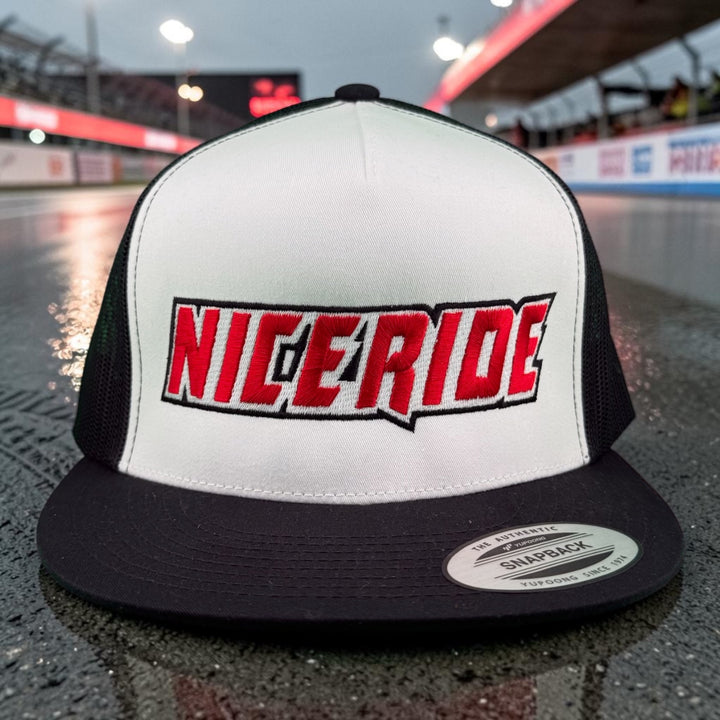 NICERIDE "Salt &amp; Lime" Embroidered Classic Snapback Trucker Hat – Structured 6006 Baseball Cap with Adjustable Snapback