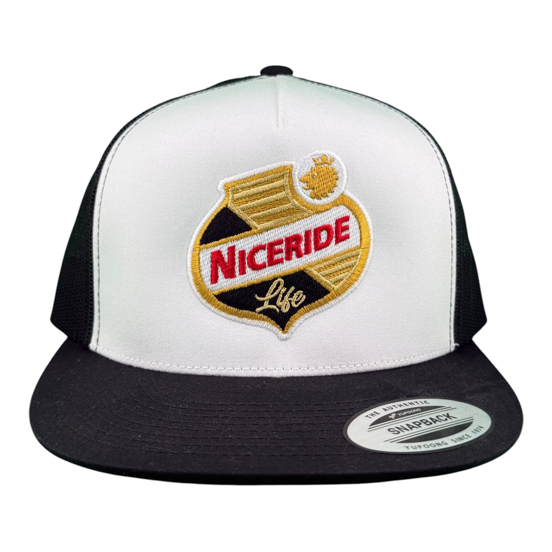 NICERIDE "Flagstaff" Embroidered Classic Snapback Trucker Hat – Structured 6006 Baseball Cap with Adjustable Snapback