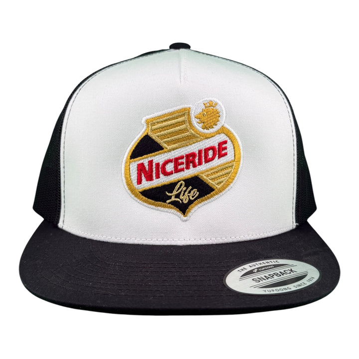 NICERIDE "Flagstaff" Embroidered Classic Snapback Trucker Hat – Structured 6006 Baseball Cap with Adjustable Snapback