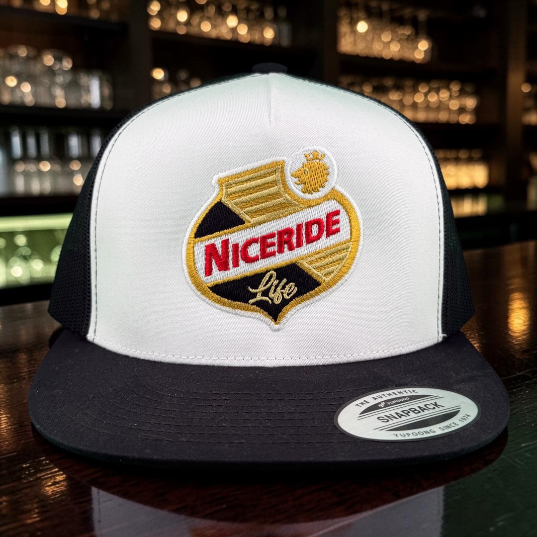 NICERIDE "Flagstaff" Embroidered Classic Snapback Trucker Hat – Structured 6006 Baseball Cap with Adjustable Snapback