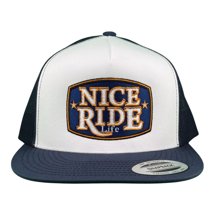 NICERIDE "Buckle" Embroidered Classic Snapback Trucker Hat – Structured Baseball Cap with Adjustable Snapback, Premium Embroidered Front &amp; Signature Palm Logo