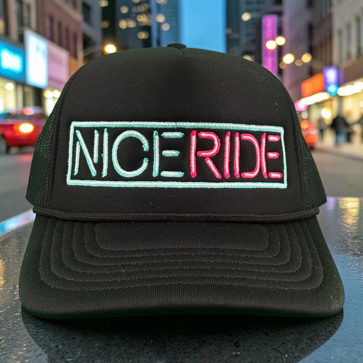 NICERIDE "Neon Nights" Foam Trucker Hat – Adjustable Snapback