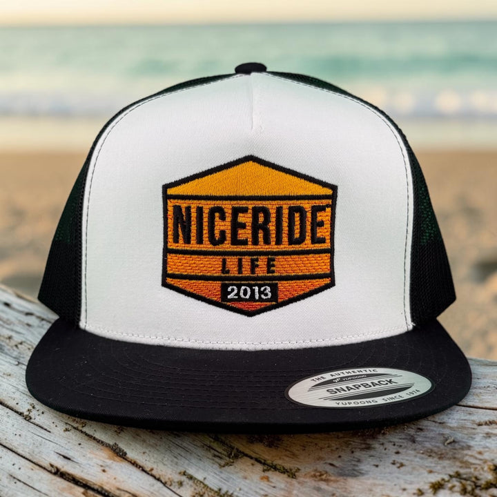 "Good Times Faded" Embroidered Trucker Hat | Vintage Mesh Snapback Cap