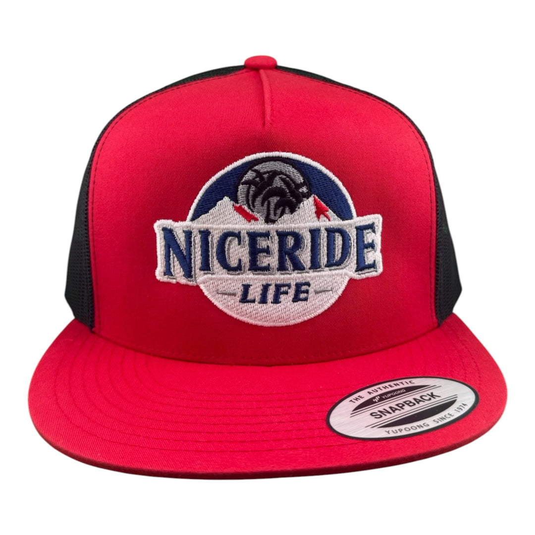 NICERIDE “Nice Ice” 6006 Classic Snapback Trucker Hat – Embroidered Meshback Cap
