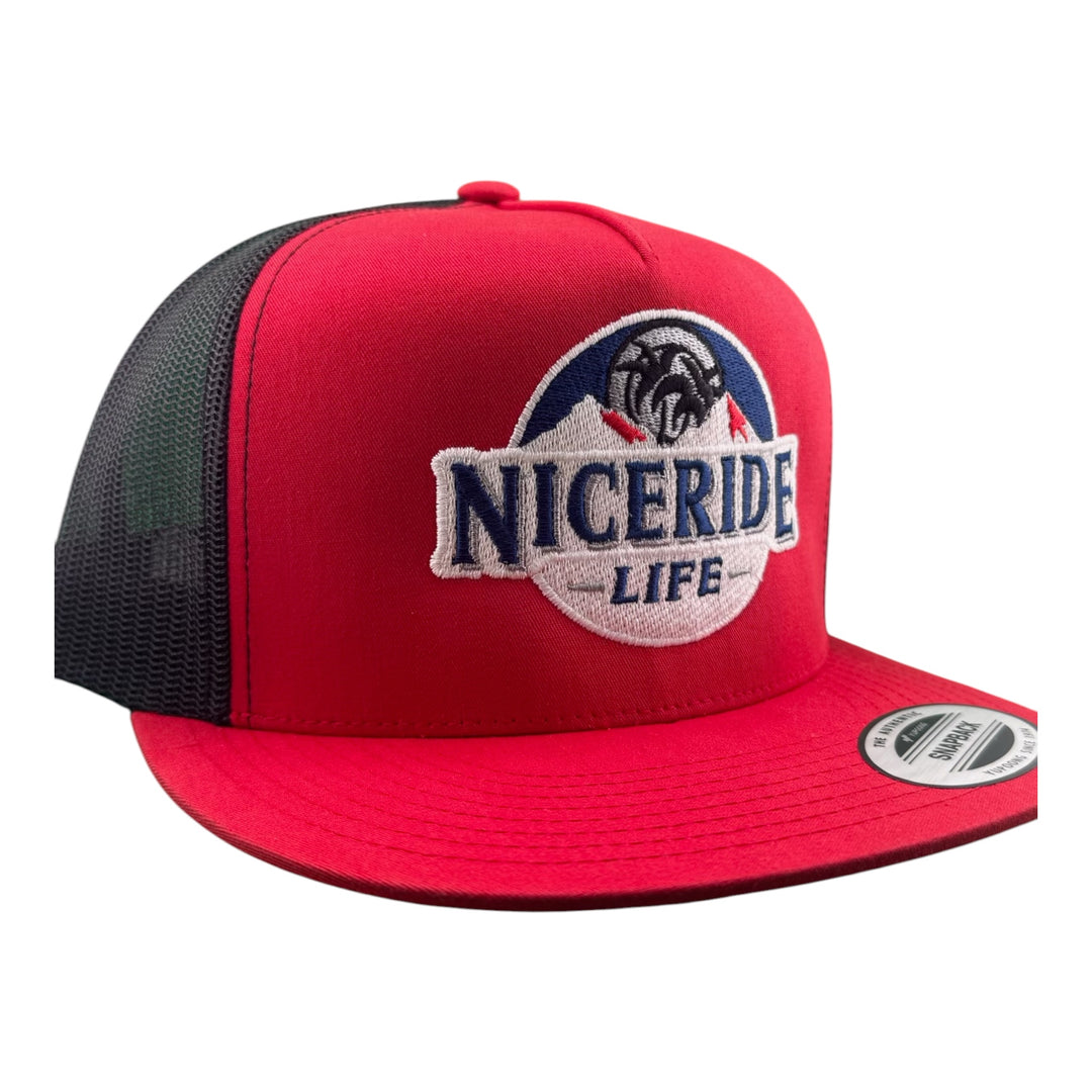 NICERIDE “Nice Ice” 6006 Classic Snapback Trucker Hat – Embroidered Meshback Cap