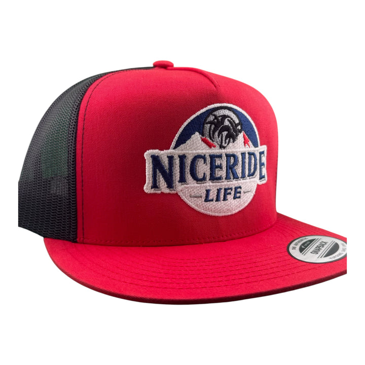 NICERIDE “Nice Ice” 6006 Classic Snapback Trucker Hat – Embroidered Meshback Cap