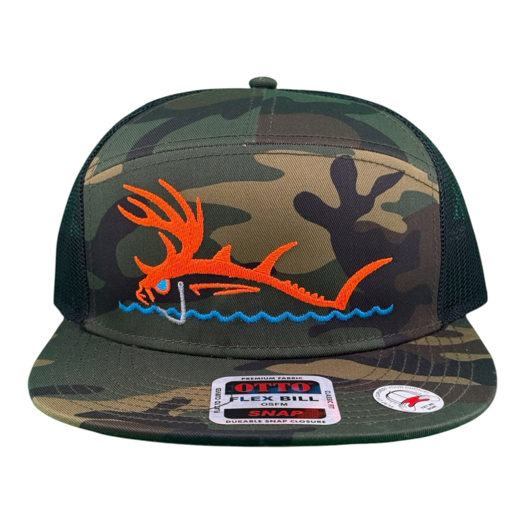 NICERIDE “Buck-Eye Surface” 7-Panel Snapback Hat – Outdoor Hunting &amp; Fishing Cap