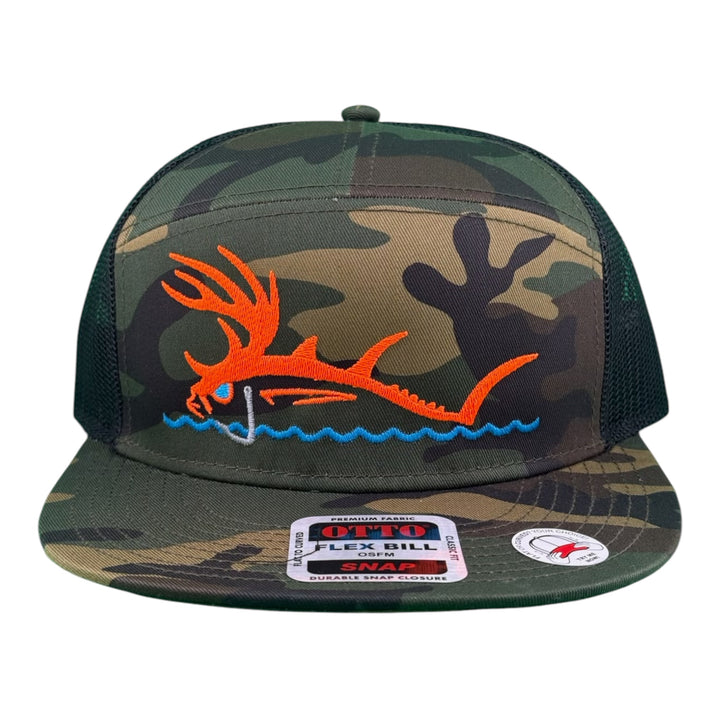 NICERIDE “Buck-Eye Surface” 7-Panel Snapback Hat – Outdoor Hunting &amp; Fishing Cap