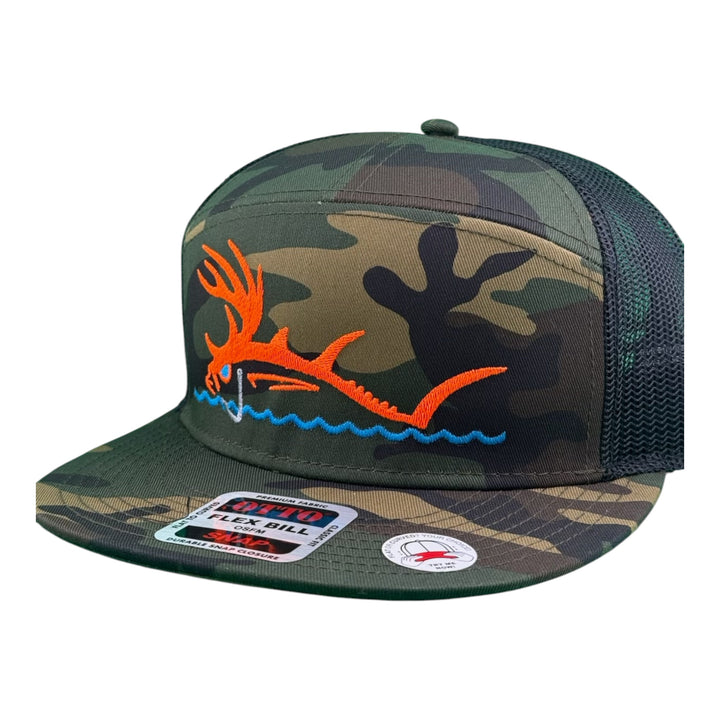 NICERIDE “Buck-Eye Surface” 7-Panel Snapback Hat – Outdoor Hunting &amp; Fishing Cap