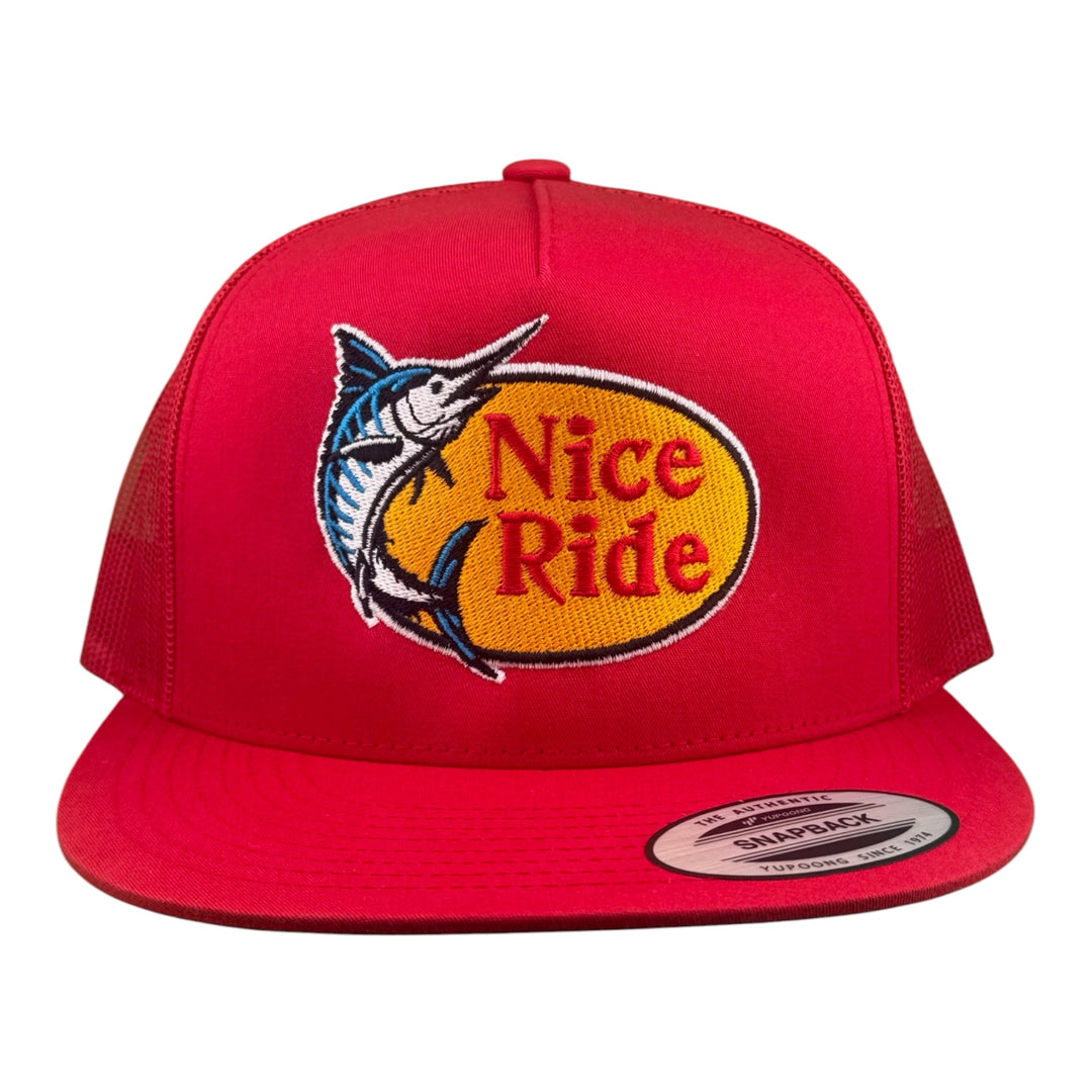 NICERIDE “Top Water” Unisex Trucker Hat – 6006 Adjustable Snapback Fishing Cap