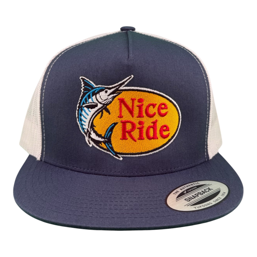 NICERIDE “Top Water” Unisex Trucker Hat – 6006 Adjustable Snapback Fishing Cap