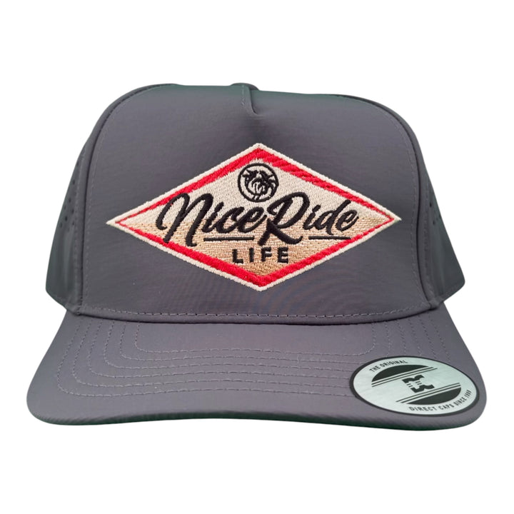 NICERIDE “South Point” 5-Panel Performance Trucker Cap – Waterproof A-Frame Fishing Hat with Laser-Cut Mesh Back