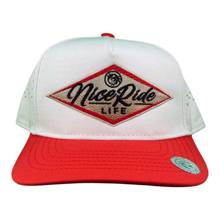 NICERIDE “South Point” 5-Panel Performance Trucker Cap – Waterproof A-Frame Fishing Hat with Laser-Cut Mesh Back