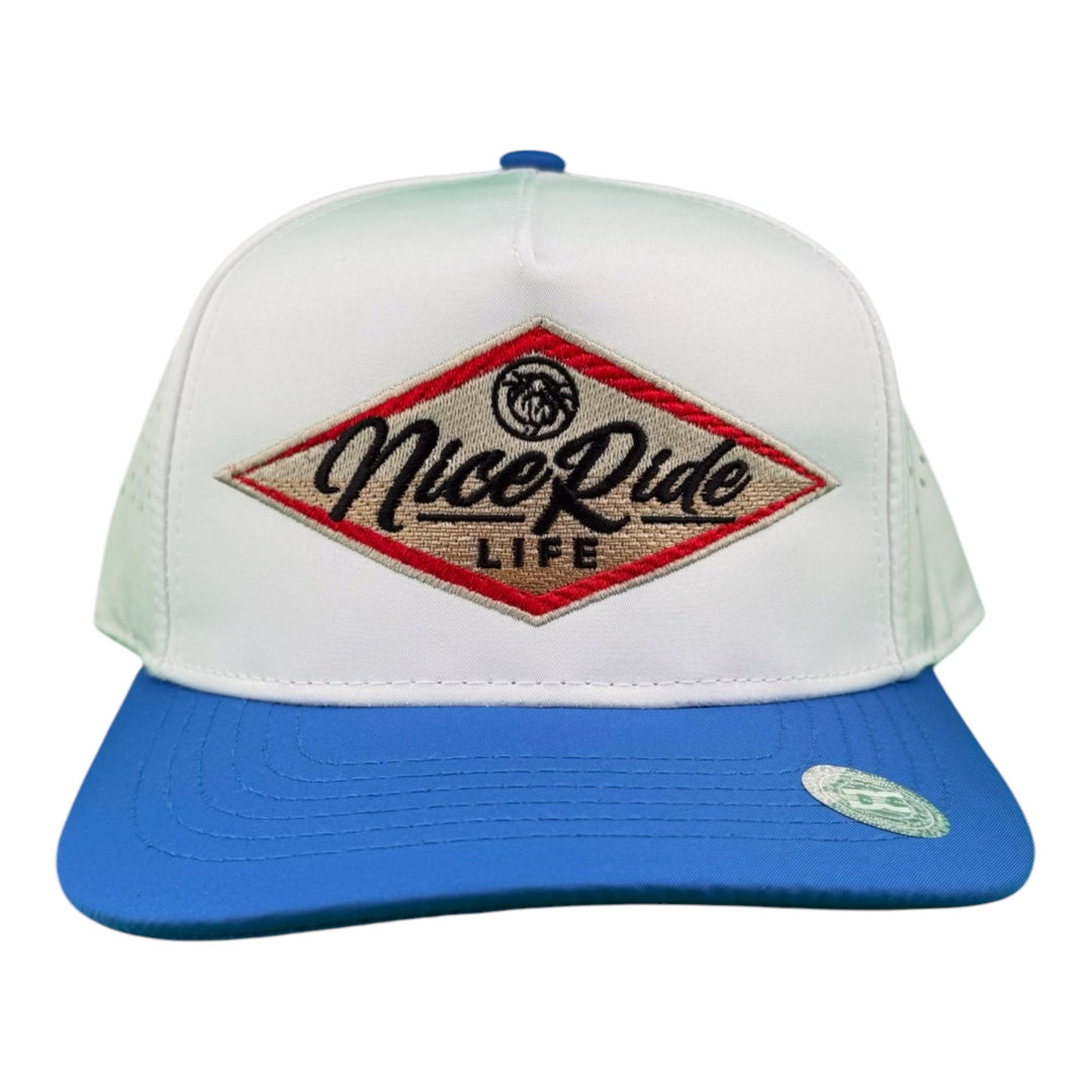 NICERIDE “South Point” 5-Panel Performance Trucker Cap – Waterproof A-Frame Fishing Hat with Laser-Cut Mesh Back