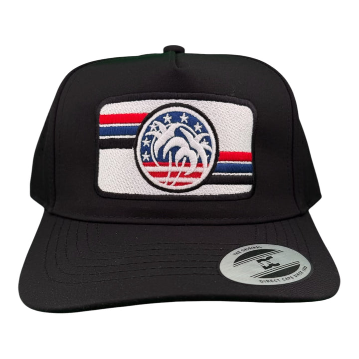 NICERIDE “Captain America” Embroidered 5-Panel Performance Golf Trucker Cap – Waterproof A-Frame Snapback with Laser-Cut Mesh Back