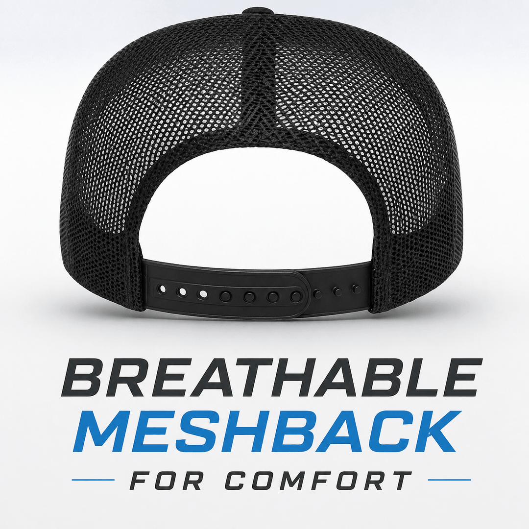 Back view of the NICERIDE "Not So Evil" 6006 Hat showcasing the breathable mesh back for comfort.