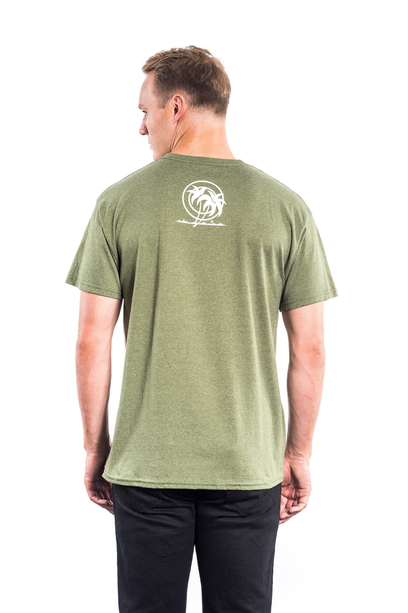 Classic Palm - Hanes Cotton Blend Short Sleeve Men's T-Shirt (Availabl ...
