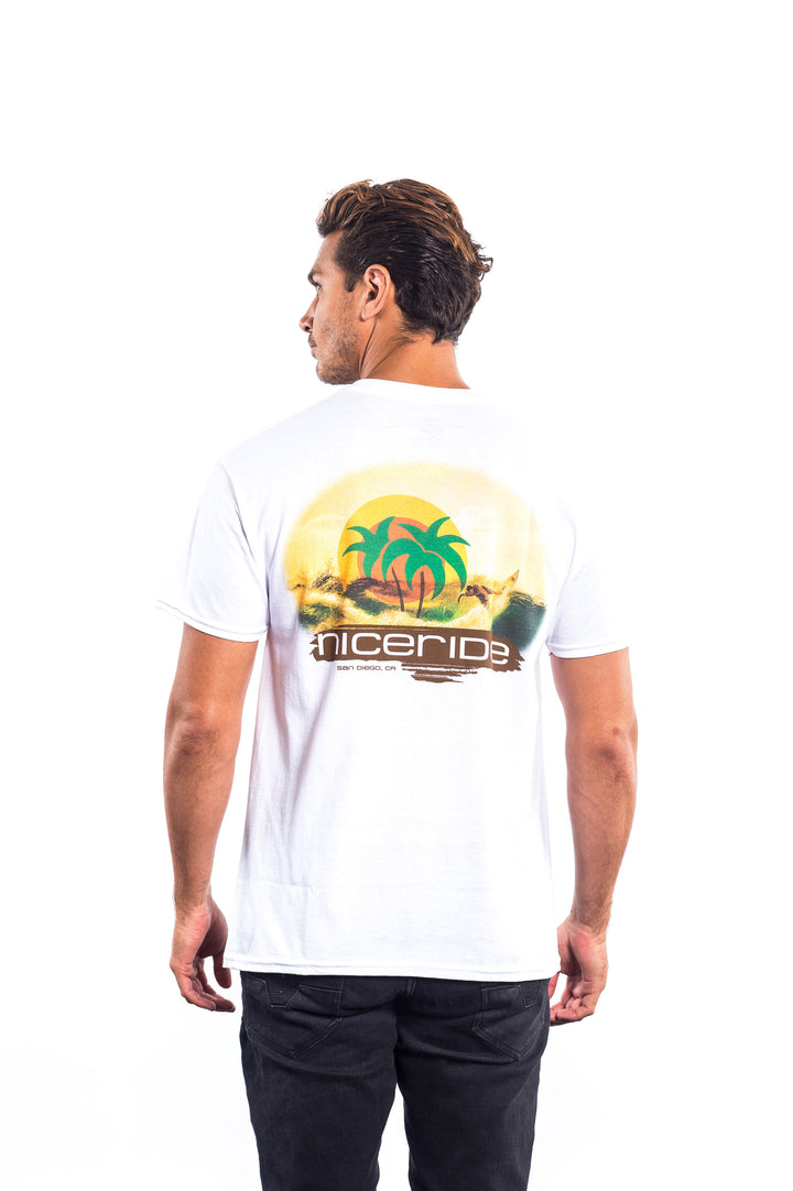 Man wearing Island - White Hanes Men&
