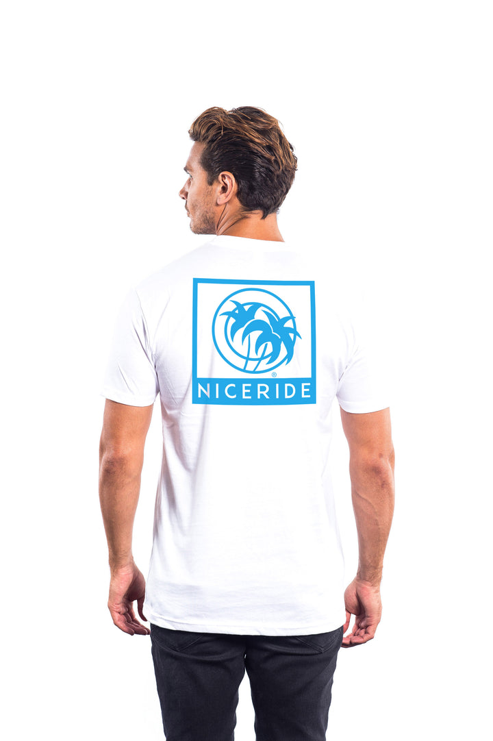 Man wearing The Palm - White Next Level Men&