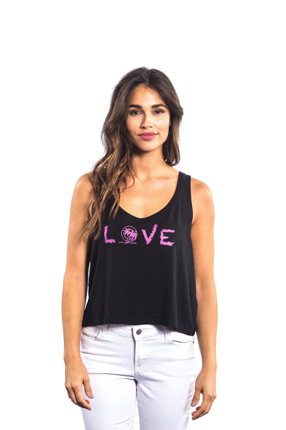 Miami Boxy tank top featuring NICERIDE's "Love" logo, lightweight and boxy fit, perfect for casual wear.