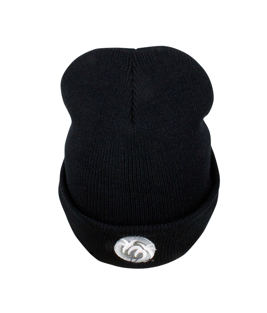 Black cuffed beanie with &