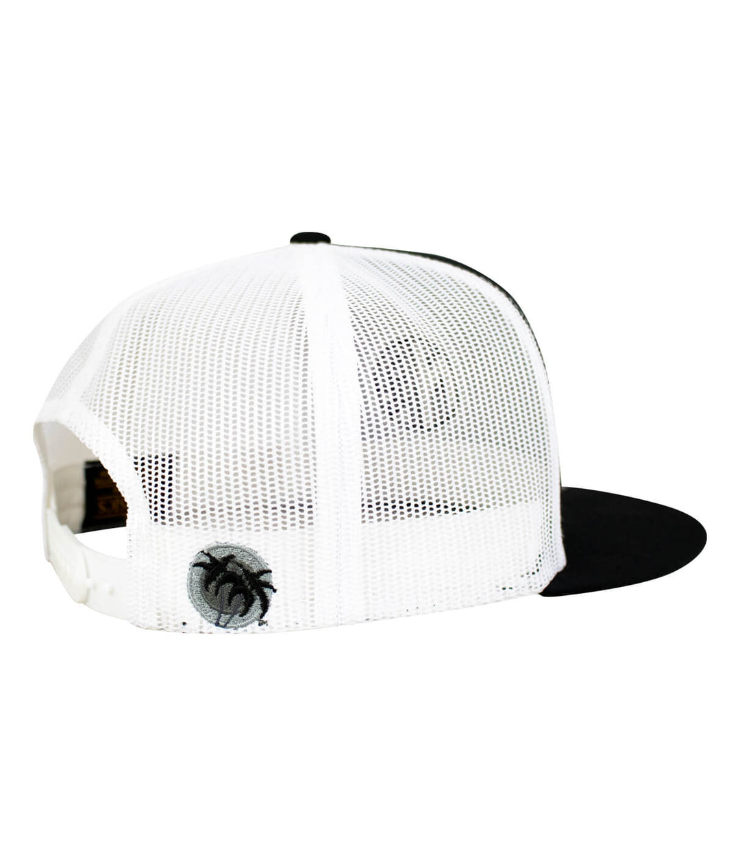 Back view of the Engineer trucker hat featuring NICERIDE palm logo, snapback design, and mesh fabric.