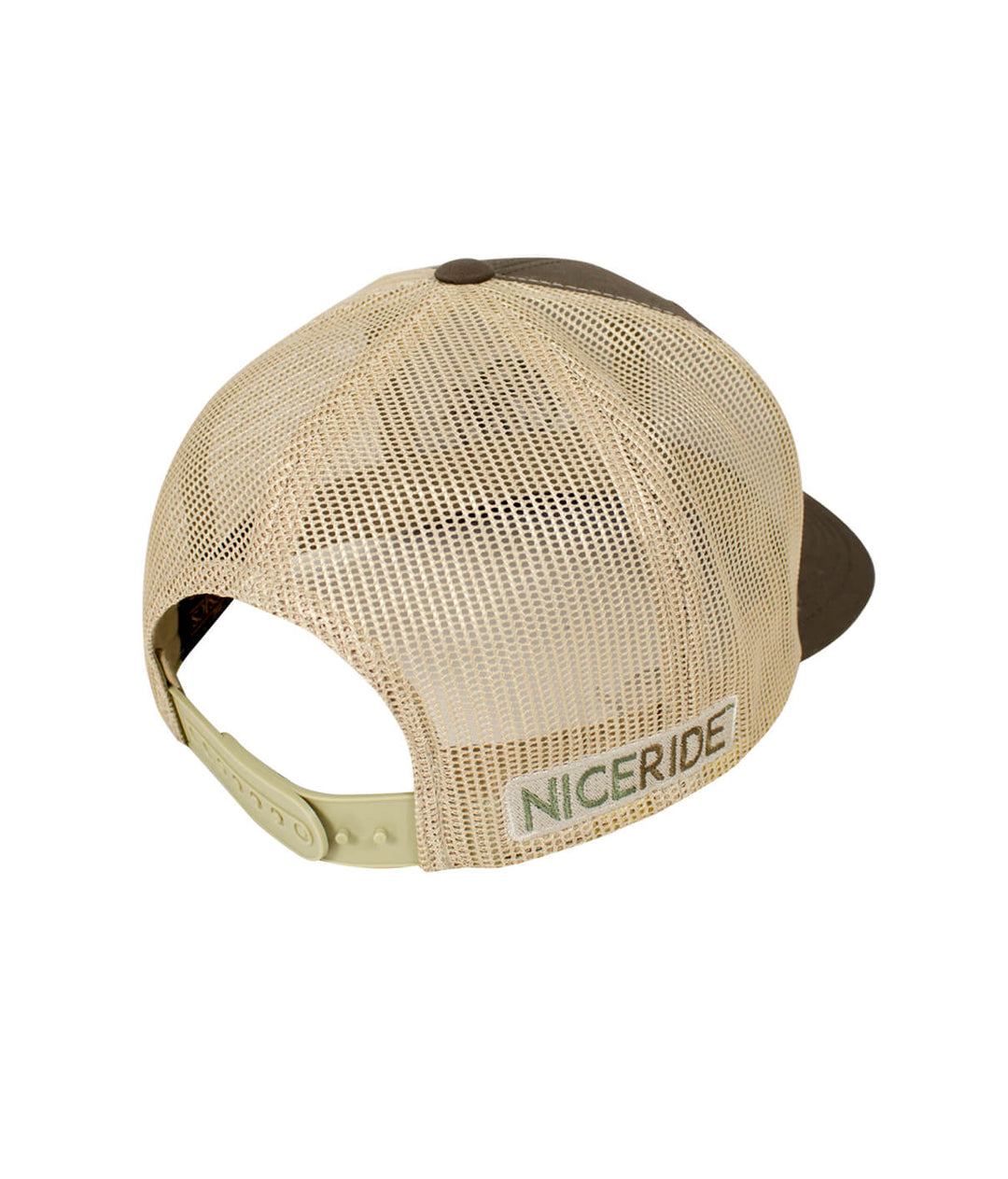 Classic Palm Camo hat featuring NICERIDE embroidery on the back and mesh design for breathability.