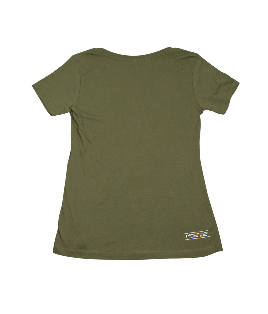 Back view of a soft olive green women&