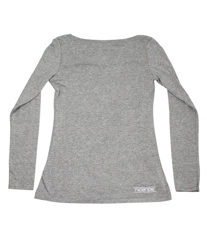 Back view of the "Sleigh All Day" long sleeve shirt featuring NICERIDE&